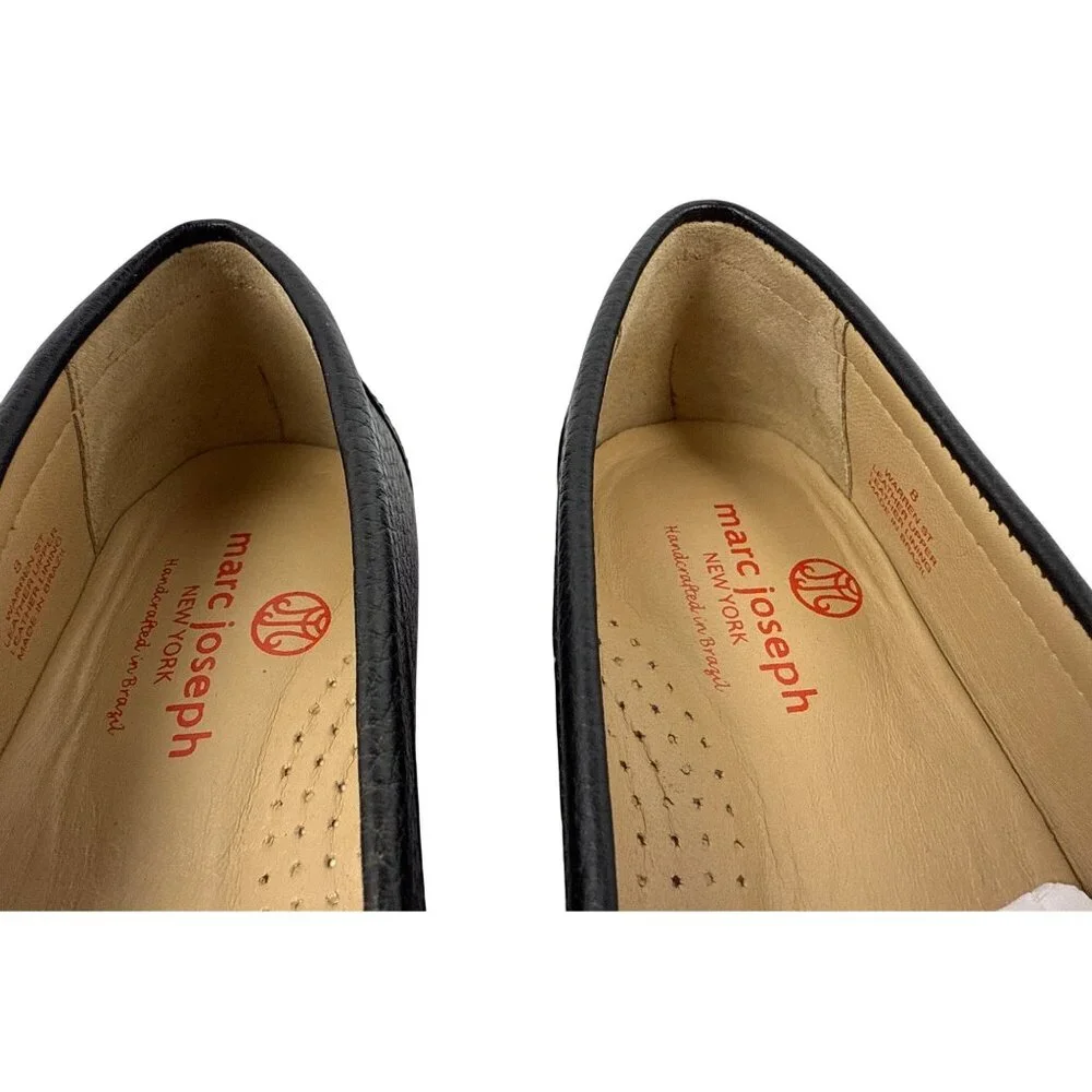 Marc Joseph New York Women's Warren ST Black Leather Loafer‎ Flat Size 8